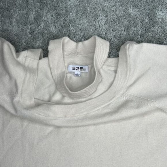 525 America Born in Bklyn Collared Women's Sweater Ivory Large NWOT‎ - Picture 3 of 10